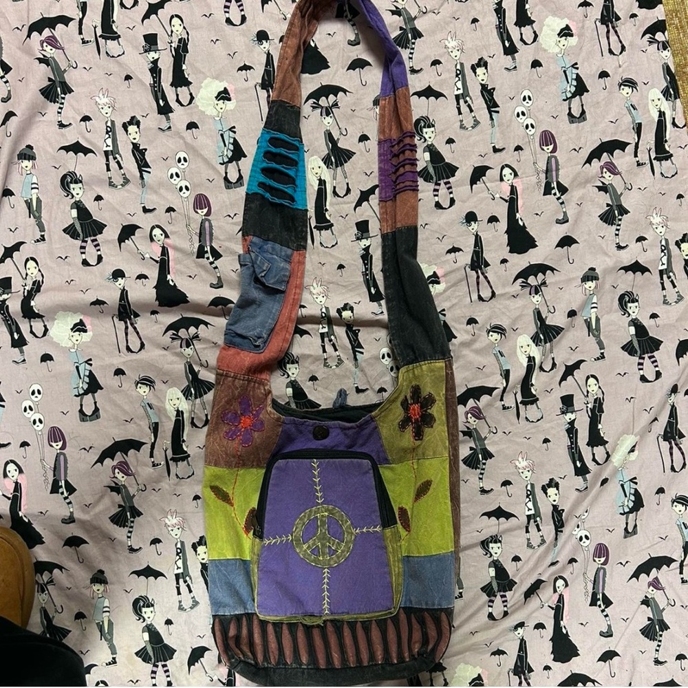 Hippie Patchwork Crossbody Bag